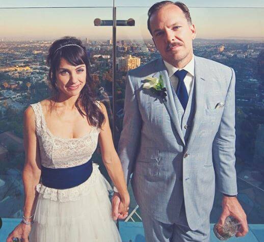 Constance Zimmer and Russ Lamoureux on their big day.